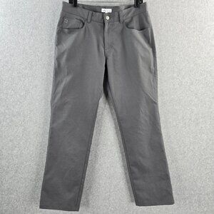 Peter Millar EB66 Pants Mens Fits 34x28 Tagged 33x32 Gray Peformance 5 Pocket